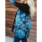 Plus Size, Women's Plus Size Elegant Cardigan Jacket - Flower & Butterfly Print Blouse, Machine Washable Winter Warm Long Sleeve Sweater Top, Casual Daily Outerwear for Layering (No Buttons/Collar)