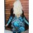Plus Size, Women's Plus Size Elegant Cardigan Jacket - Flower & Butterfly Print Blouse, Machine Washable Winter Warm Long Sleeve Sweater Top, Casual Daily Outerwear for Layering (No Buttons/Collar)