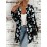 Plus Size, Plus Size Women's Oversized Black Snowman & Snowflake Cardigan - Soft Machine-Washable Winter Coat, Christmas Sweater Jacket with White Snowflake Patterns, Cozy Casual Winter Wear for Holiday Parties & Daily Outfits