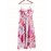 Artistic Floral Pattern Printed Dress | Unique Design with Delicate Straps, Crew Neck, Suitable for All Seasons