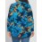 Plus Size Women'S Casual Long Sleeve Button-Up Shirt | Vibrant Abstract Print, Lightweight Stretchy Fabric, Perfect for Spring & Fall, Versatile for Casual Attire