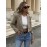 Women'S Houndstooth Blazer Jacket - Elegant Office to Party Coat, Structured H-Silhouette Blazer for Fall/Winter, Button-Front Closure, Professional & Formal Events - Women'S Business Jacket, Winter Outerwear, Stylish Outerwear, Durable Fabric